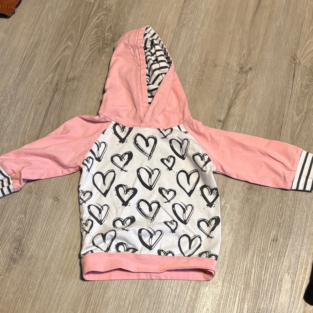 Pink Heart Hoodie for Kids